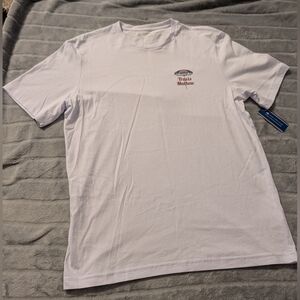 Travis Mathew Born On The Forth White Men's T-Shirt Sz: L NWT